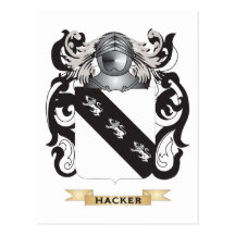 Hackervapensköld (familjvapenskölden) vykort