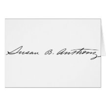 Häfte av suffragetten Susan B. Anthony Hälsnings Kort