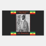 Haile Selassie det lejont av Judah, Jah Rastafari Rektangelformat Klistermärke