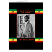 Haile Selassie det lejont av Judah, Jah Rastafari Hälsnings Kort