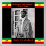 Haile Selassie, Jah Rastafari tryck på kanfas 36 b Posters