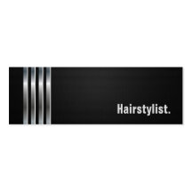 Hairstylist - svart silverrandar visitkort