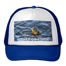 HAKAT PÅ konst för klumpfisk för FISHIN'-blåttgäl Baseball Hat
