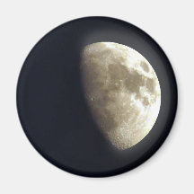 Half Moon Lunar Astronomy Photo Magnets