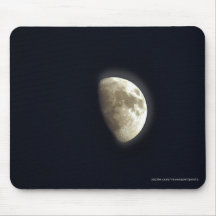 Half Moon Lunar Astronomy Photo Mouse Pads
