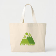 Håll det gröna berg tote bags