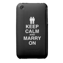 Håll lugn och att gifta sig på bög iPhone 3 Case-Mate fodral