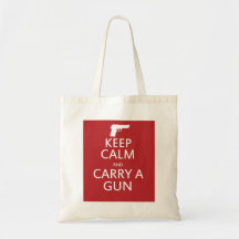 Håll lugn och bär ett vapen tote bag