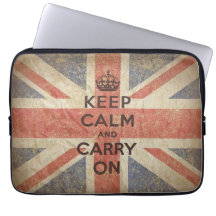 Håll lugn och bär på med UK-flagga Datorskydd