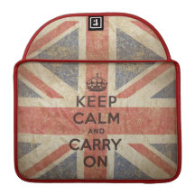 Håll lugn och bär på med UK-flaggan Sleeves För MacBook Pro