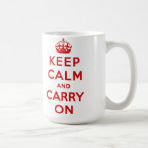 håll lugn och bär på original kaffe mugg