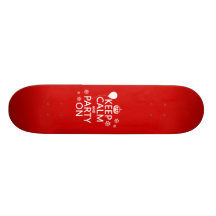 Håll lugn och festa på - allt färgar skateboard deck