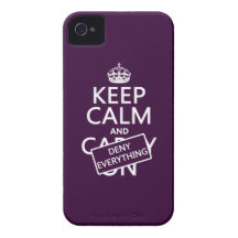 Håll lugn och förneka allt - allt färger iPhone 4 Case-Mate case