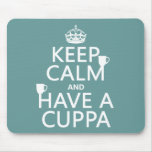 Håll lugn och ha en Cuppa - allt färgar Musmatta