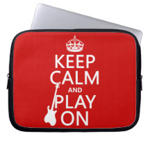 Håll lugn och leka på (gitarren) (någon färg) laptop datorskydd