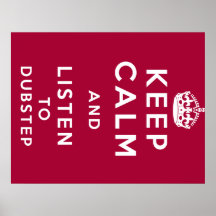 håll lugn och lyssna till dubstep print
