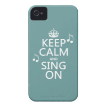 Håll lugn och sjunga på - alla färger Case-Mate iPhone 4 case