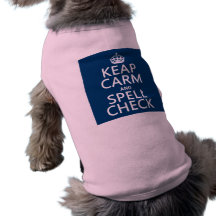 Håll lugn och stava kontrollen (med fel) (någon fä djur tee shirt