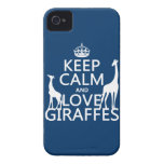 Håll lugnaa och kärlekgiraff - allt färgar Case-Mate iPhone 4 cases