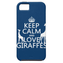 Håll lugnaa och kärlekgiraff - allt färgar iPhone 5 cases