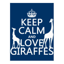 Håll lugnaa och kärlekgiraff - allt färgar vykort