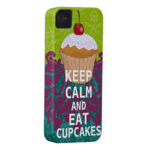 HÅLL LUGNAT OCH äta Muffins-ändring aqua någon fär Case-Mate iPhone 4 Skal