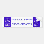 Håll lugnat och rösta Tory~ politiskt U.K. Bildekaler