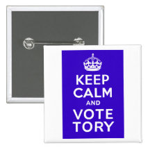 Håll lugnat och rösta Tory~ politiskt U.K. Knappar Med Nål
