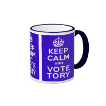Håll lugnat och rösta Tory~ politiskt U.K. Muggar