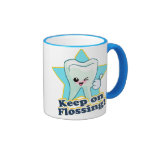 Håll på att flossing! kaffe koppar