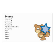hållande stjärna för gullig hanukkah nalle av davi visitkort mall