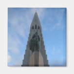 Hallgrímskirkja Reykjavik, island kvadrerar magnet Magneter