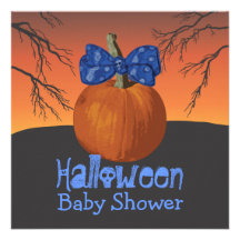 Halloween baby showerinbjudan