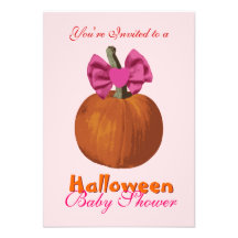 Halloween baby showerinbjudningar