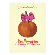 Halloween baby showerinbjudningar