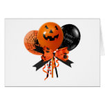 Halloween ballonger hälsnings kort