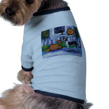 Halloween Boston Terriermischief Hund Tshirt