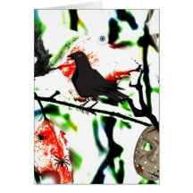Halloween Collage Hälsningskort