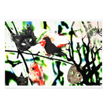 Halloween Collage Skräddarsydda Inbjudan
