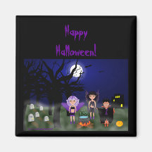 Halloween feer och Dracula pojke Kylskåpsnagnet