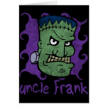 Halloween festinbjudan för Uncle Frankera Hälsnings Kort