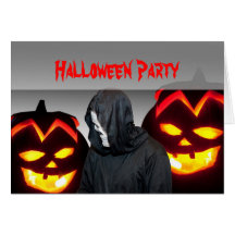 Halloween festinbjudan hälsningskort