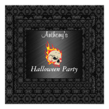 Halloween festinbjudansvart