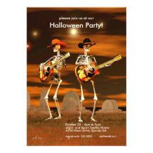 Halloween festskelettmusiker personliga tillkännagivande