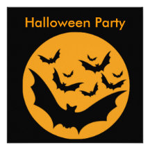 Halloween fladdermöss individuella inbjudningskort