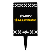 Halloween fladdermöss- och CrossbonestårtaTopper Tårtdekoration
