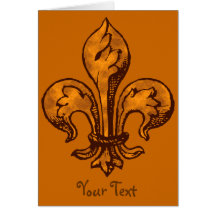 Halloween Fleur de lis Hälsningskort