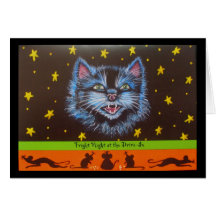 Halloween hälsningkort, möss, svart, katt, film, s