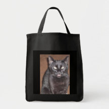 HALLOWEEN hänger lös den SVART KATTEN Tote Bag