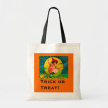 Halloween häxa i rosor tygkasse